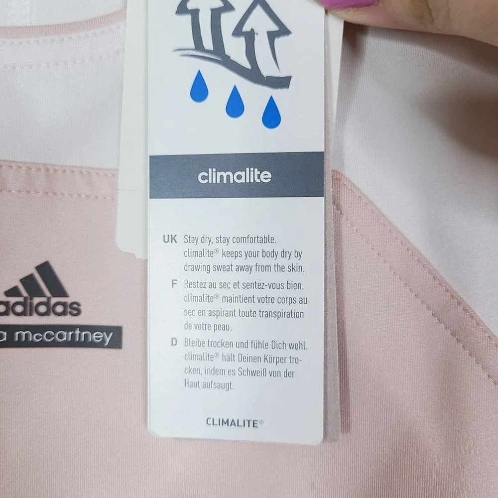 ADIDAS x STELLA McCARTNEY Barricade Tennis Athletic Tank Top Salmon White NWT L - Picture 7 of 12